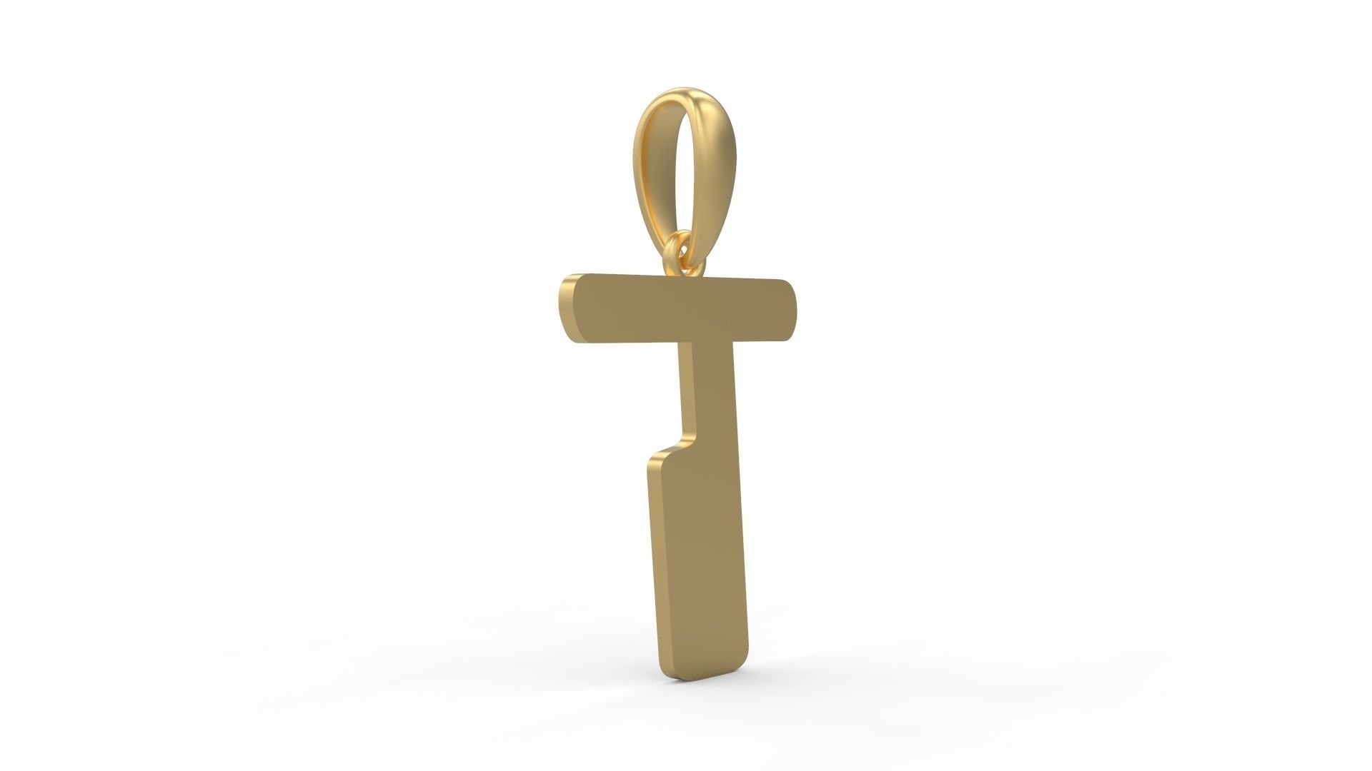 Initial Letters Pendant Videophreak T 3D print model_3