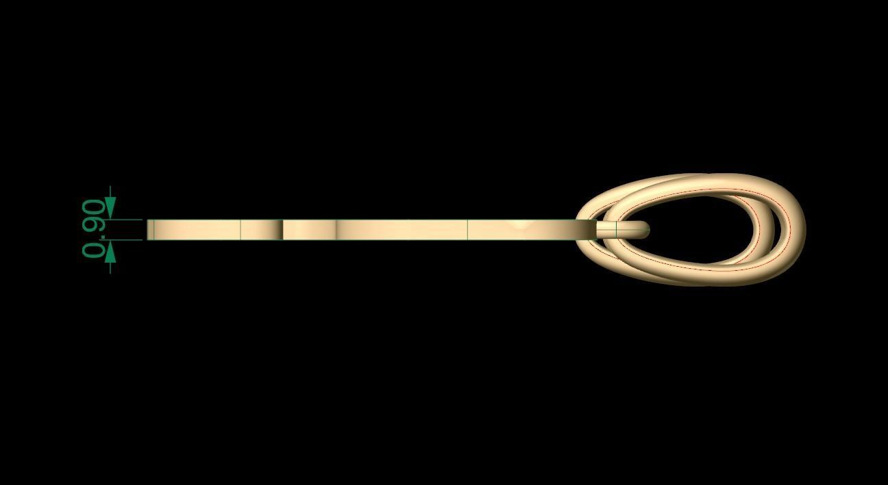 Initial Letters Pendant Videophreak V 3D print model_4