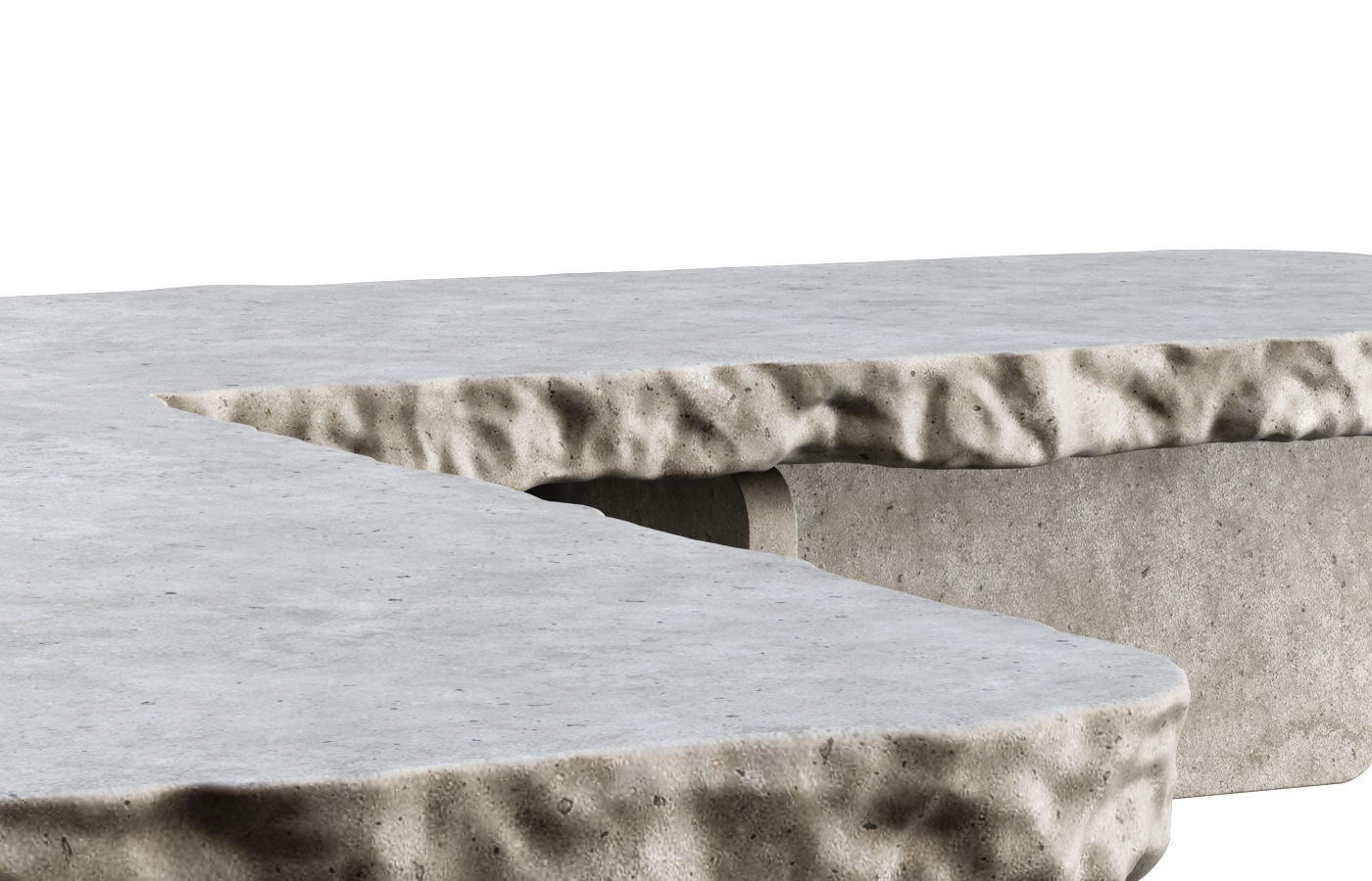 Richard concrete large corner table by Bpoint  3D model_2