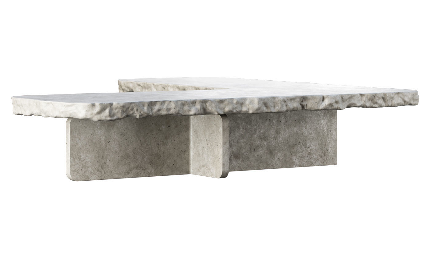 Richard concrete large corner table by Bpoint  3D model_4