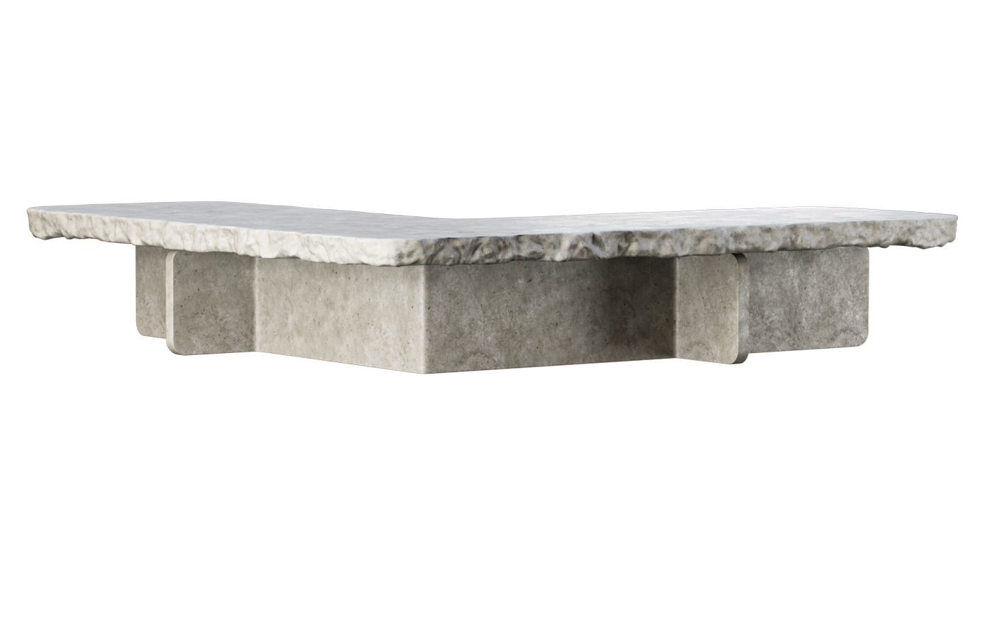 Richard concrete large corner table by Bpoint  3D model_1