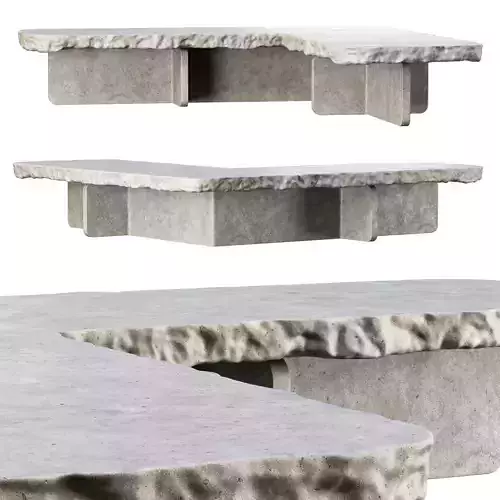 Richard concrete large corner table by Bpoint  3D model
