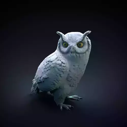 Spotted eagle owl intended for 3D printing 3D print model
