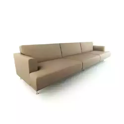 Beige Leather Sofa