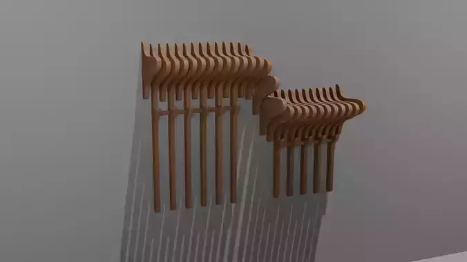 LowPoly Furniture Parametric Hanger 01