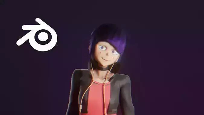 Kyouka Jirou - Earphone Jack BNHA Low-poly 3D model