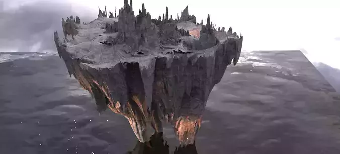 Floating Mountain castle cluster
