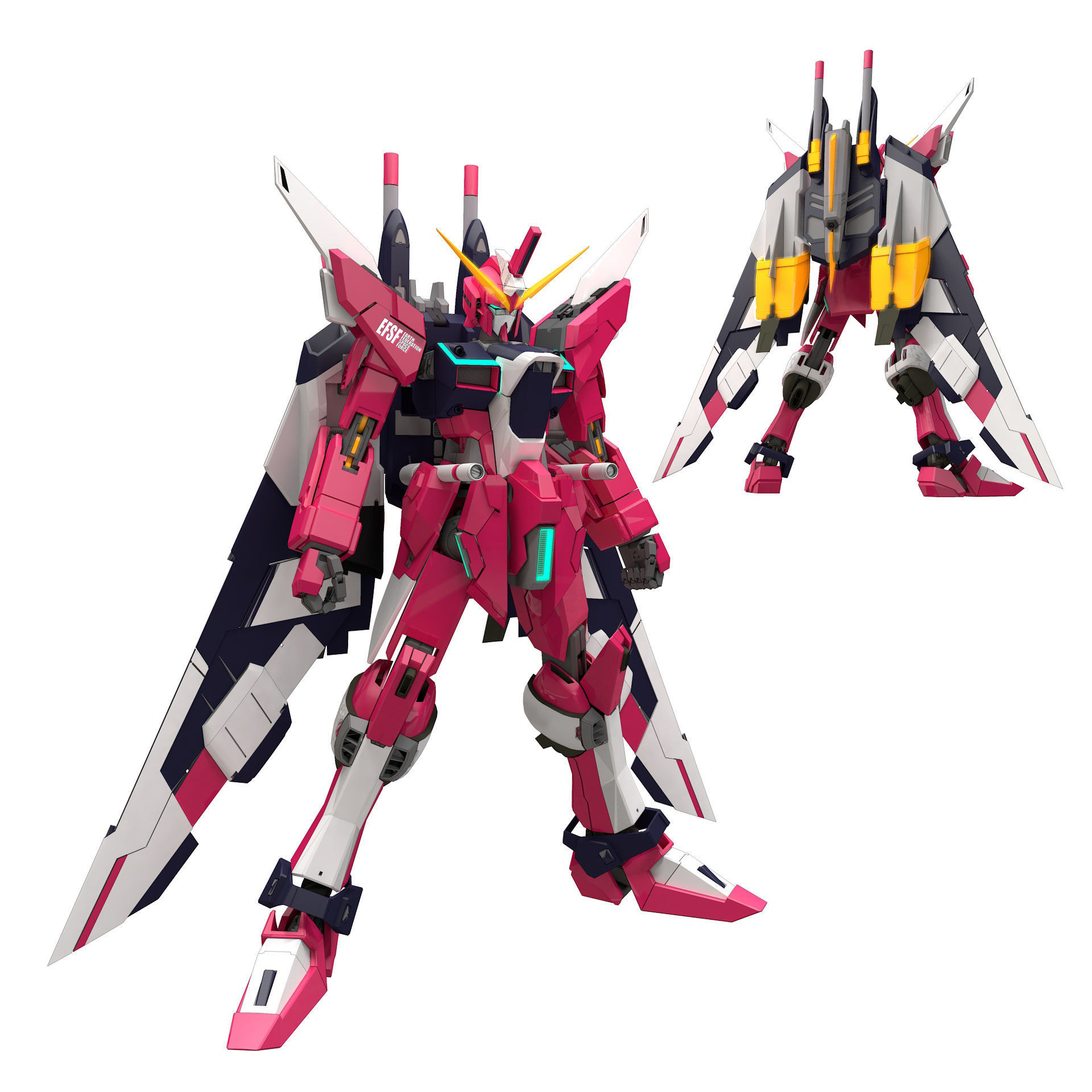 Gundam MG ZGMF-X19A Infinite Justice 3D model | CGTrader