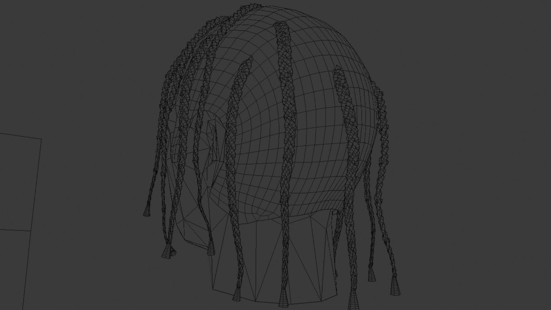 Travis Scott Braids Low-poly 3D model_6