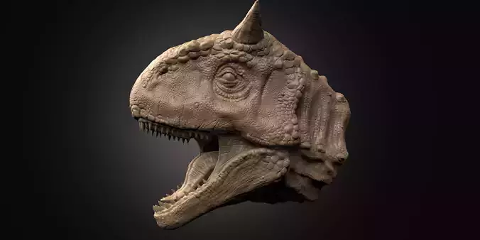 Carnotaurus head 3d printable model 3D print model