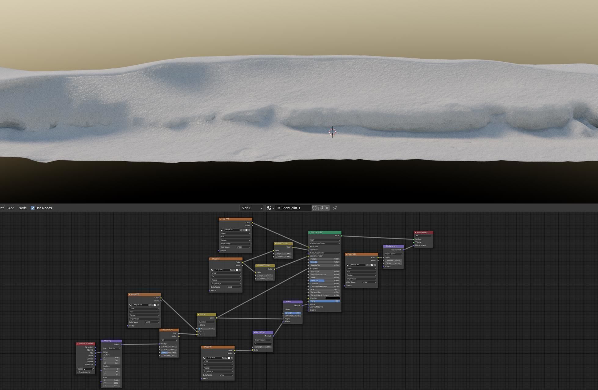 Ultra realistic Snow Cliff 1  3D model_7
