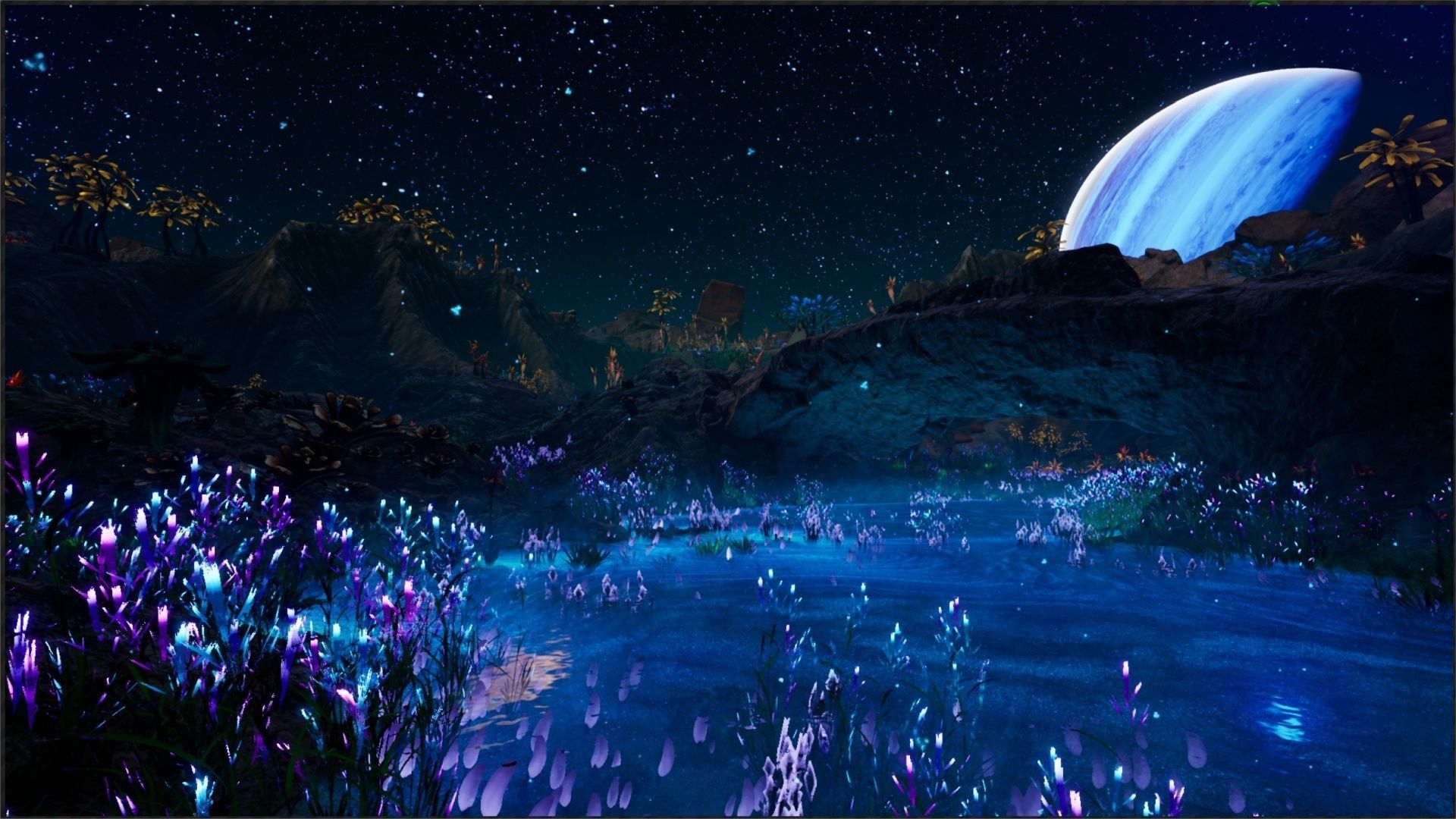 Alien Planet Fantasy Environment - Grassland Plants Low-poly 3D model_5