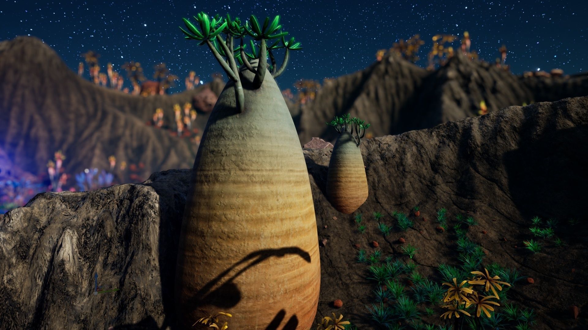 Alien Planet Fantasy Environment - Grassland Plants Low-poly 3D model_21