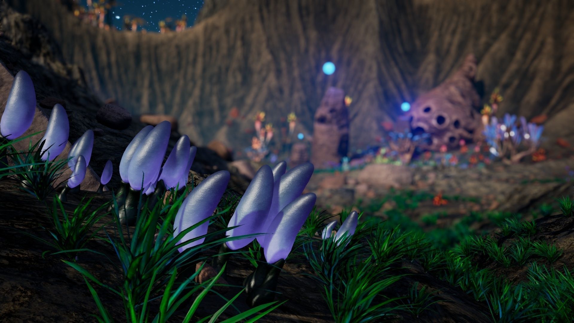 Alien Planet Fantasy Environment - Grassland Plants Low-poly 3D model_18