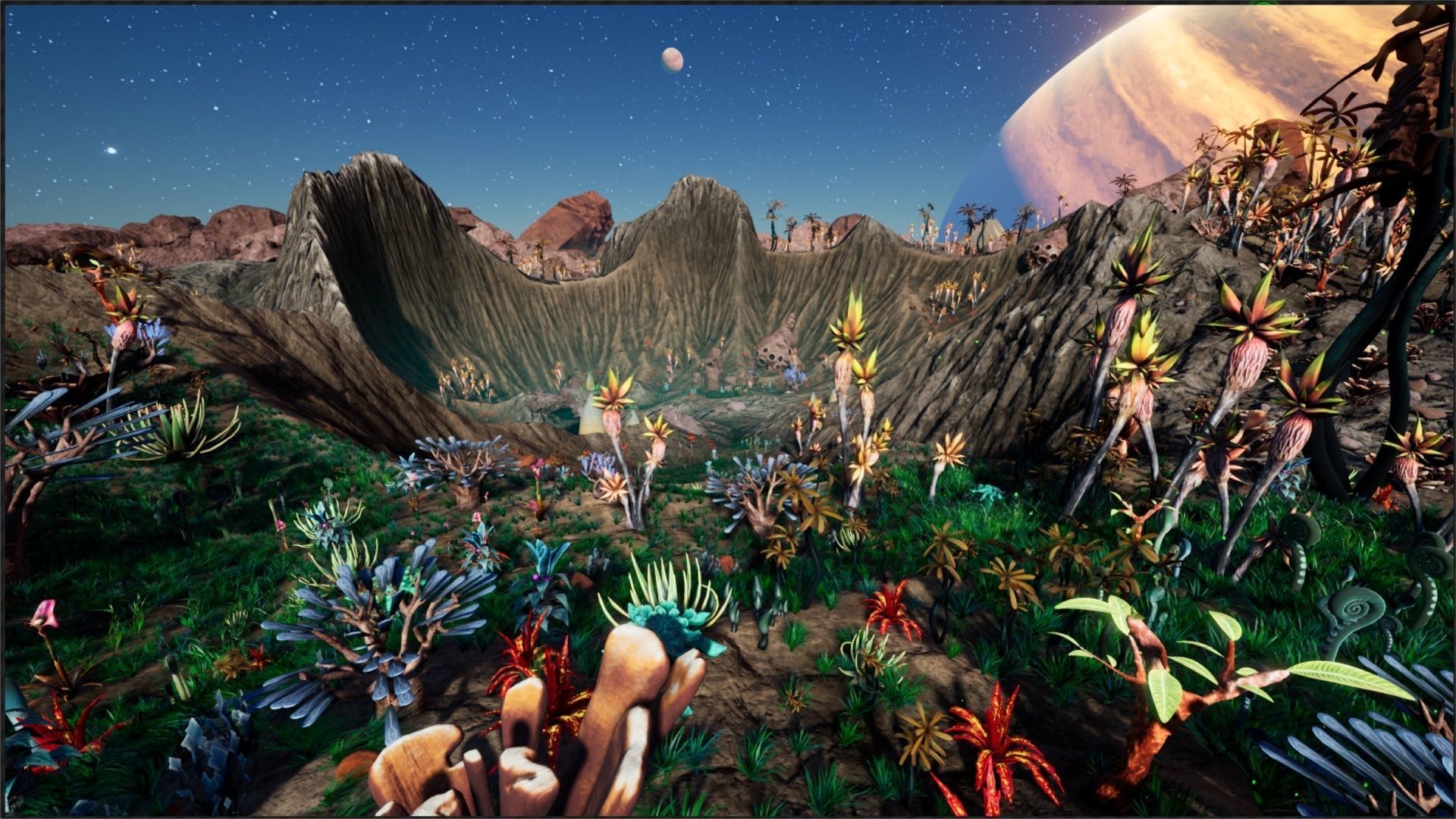 Alien Planet Fantasy Environment - Grassland Plants Low-poly 3D model_8