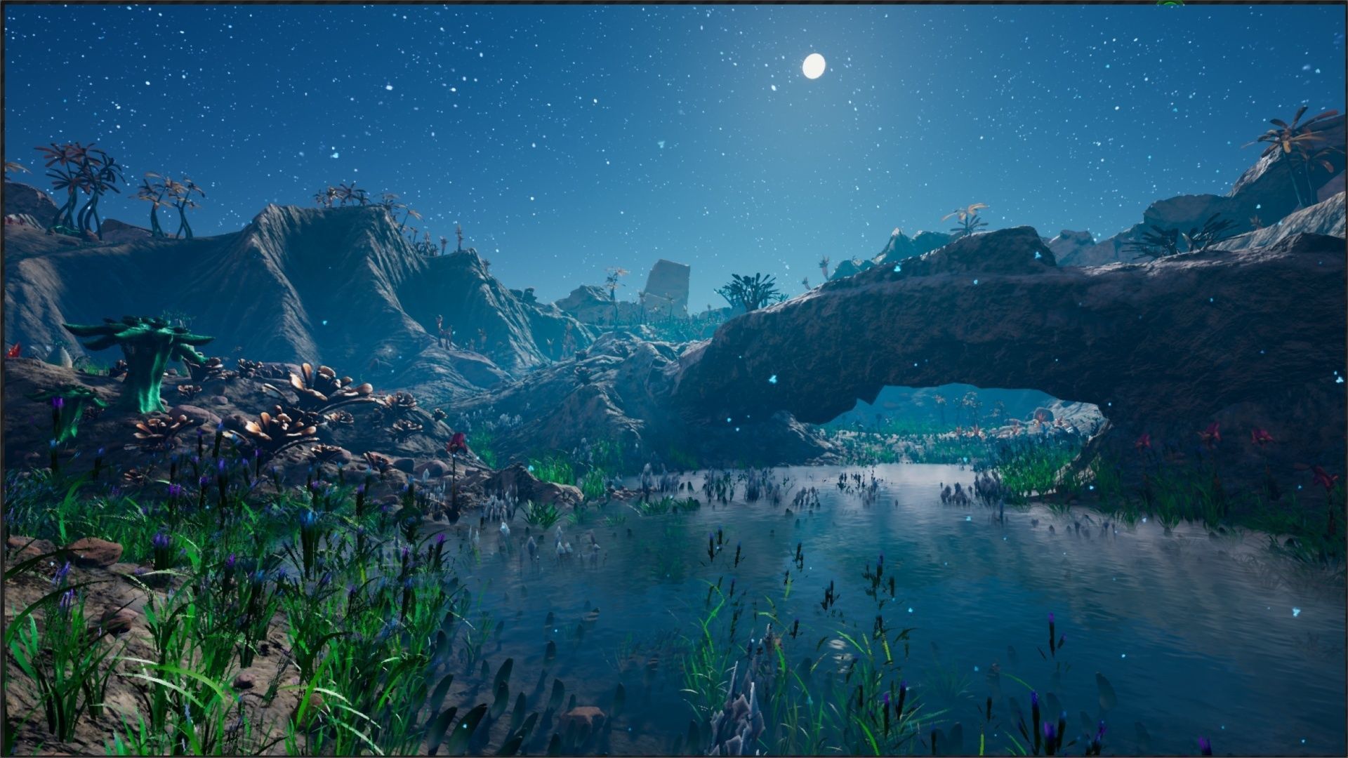 Alien Planet Fantasy Environment - Grassland Plants Low-poly 3D model_7