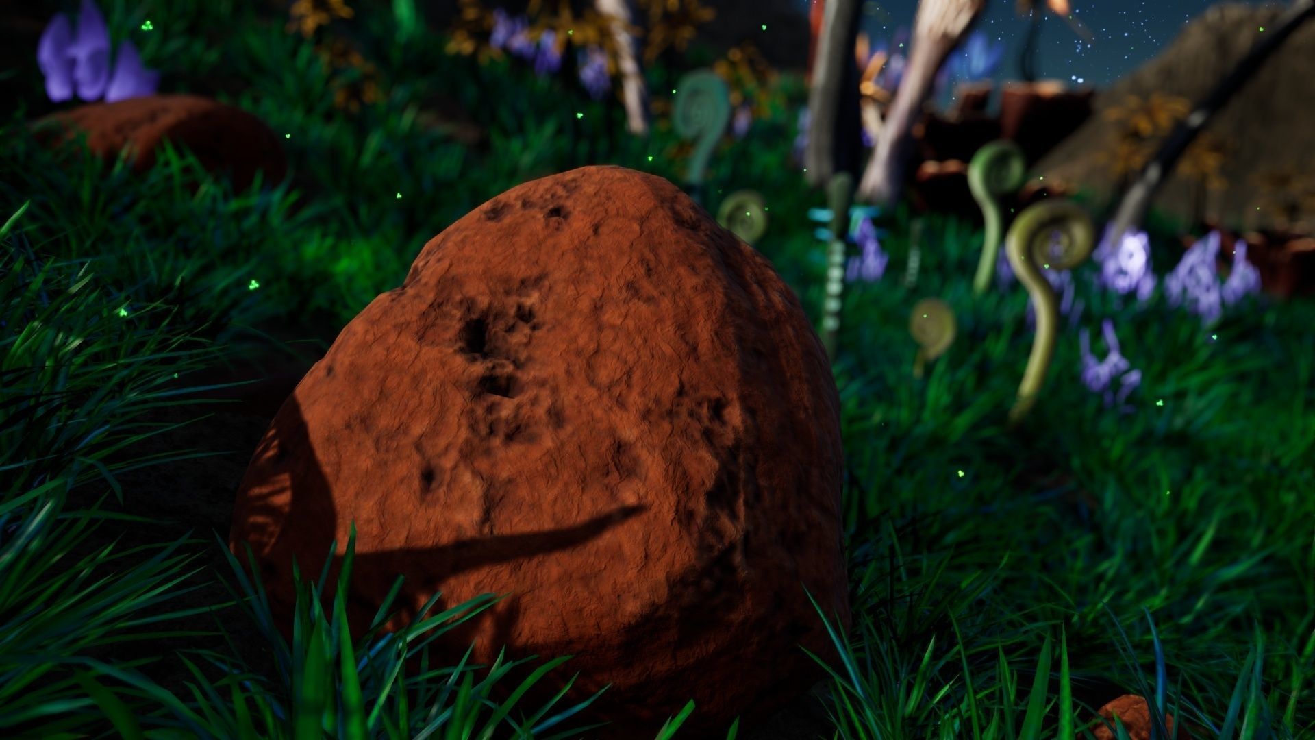 Alien Planet Fantasy Environment - Grassland Plants Low-poly 3D model_20