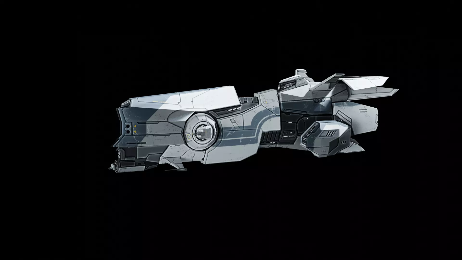 Frigate Game Asset 3D model_0