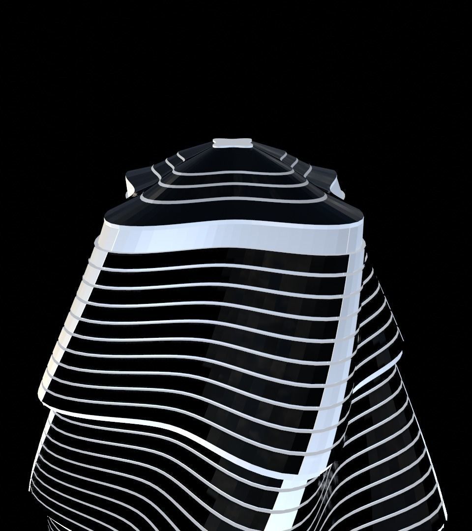 Skyscraper twisted 3D model_16