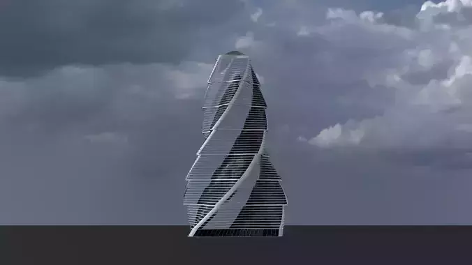Skyscraper twisted 3D model