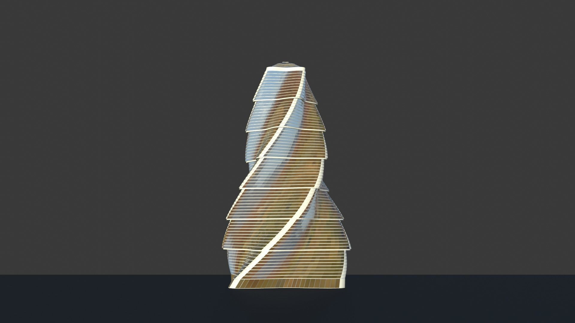 Skyscraper twisted 3D model_22