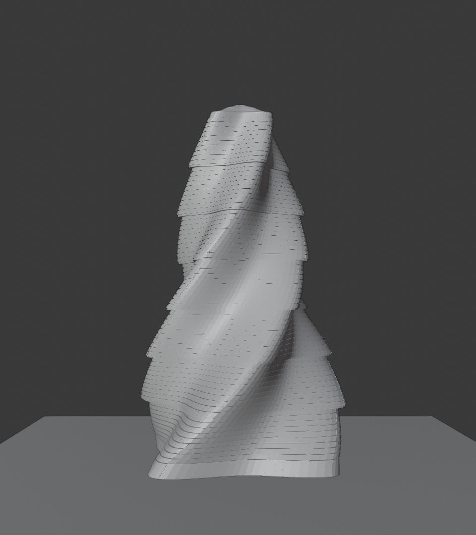 Skyscraper twisted 3D model_3