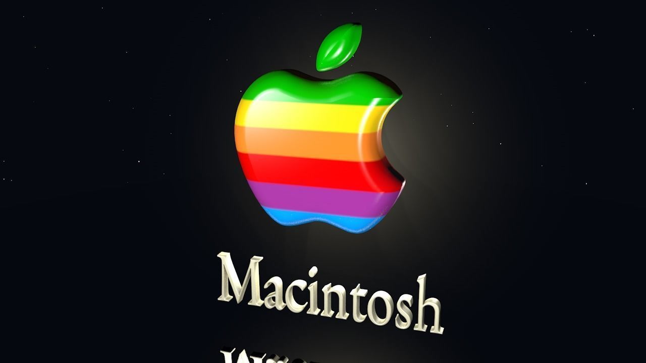 Macintosh Rainbow logo 1977 Free 3D model_3