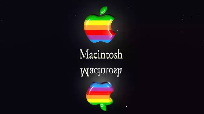 Macintosh Rainbow logo 1977 Free 3D model