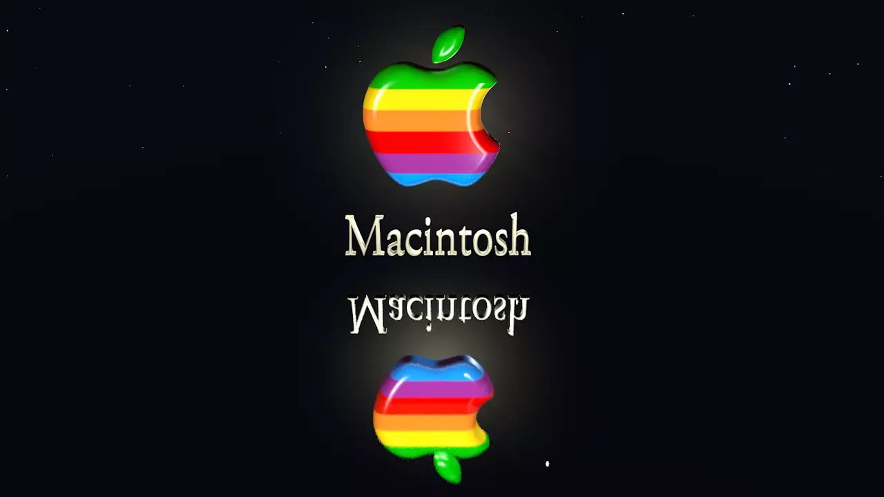 Macintosh Rainbow logo 1977 Free 3D model_0