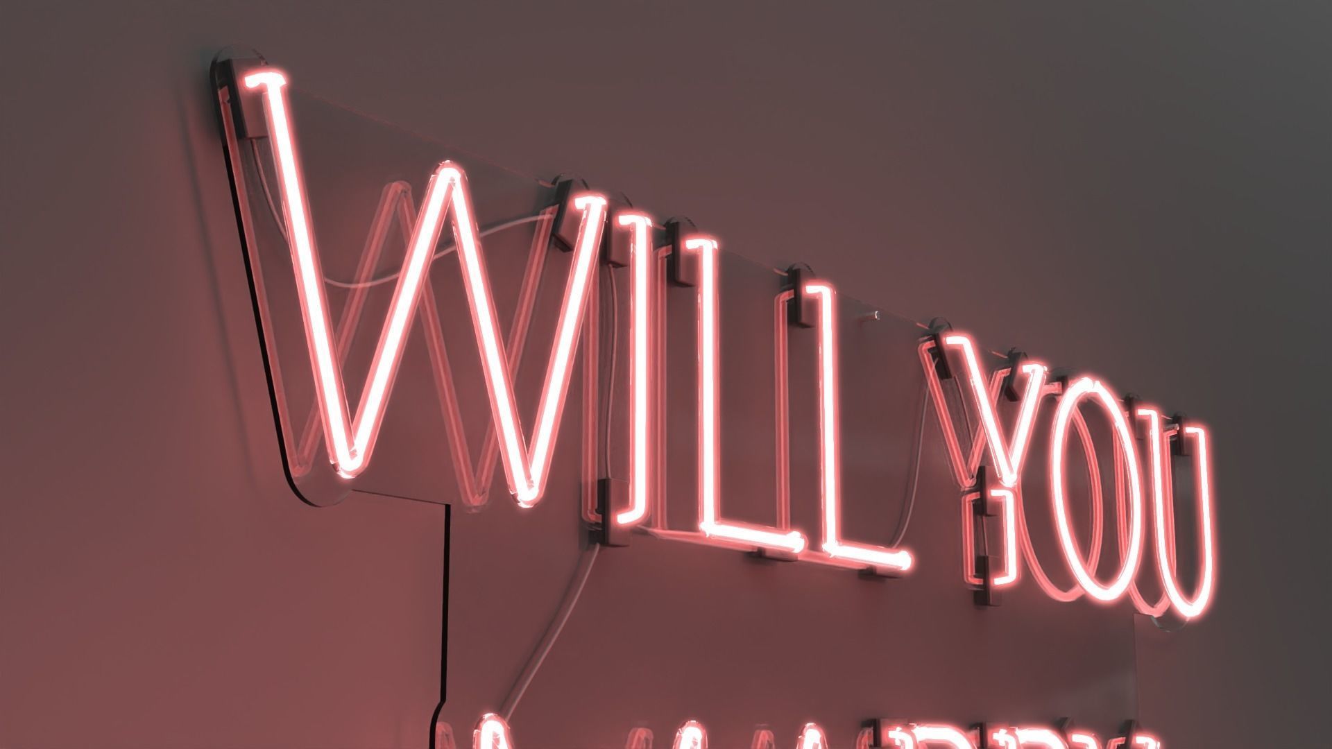 Will You Marry Me - Neon Sign 3D model_1