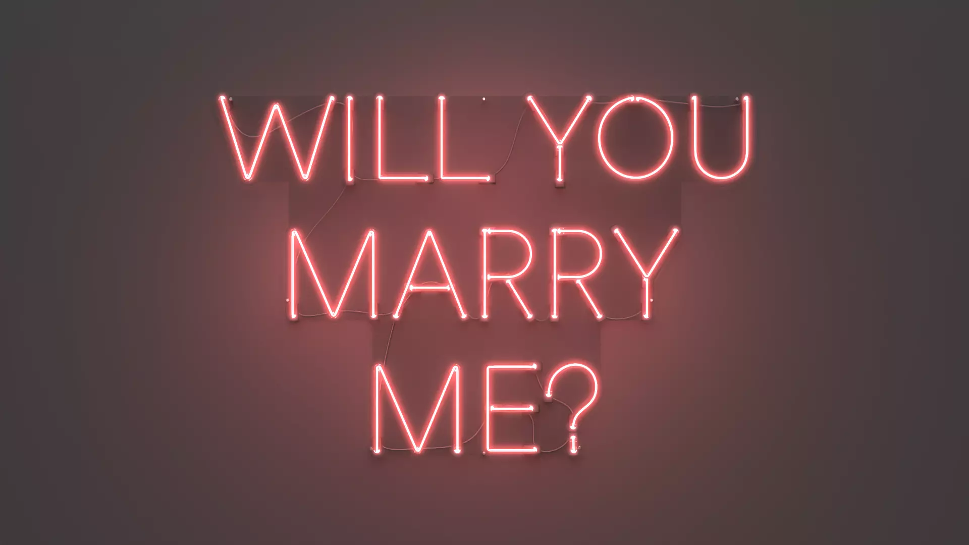 Will You Marry Me - Neon Sign 3D model_0