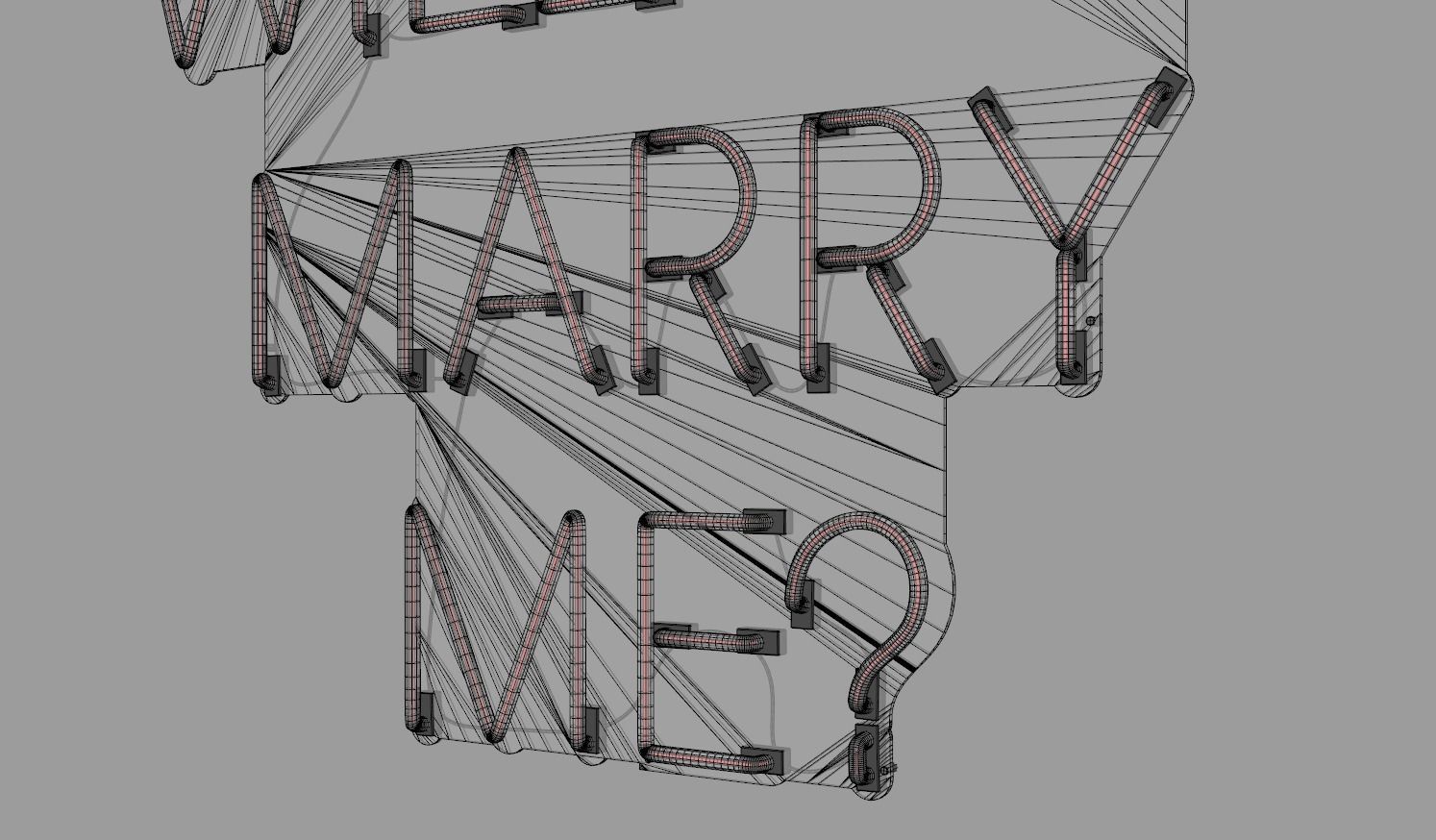 Will You Marry Me - Neon Sign 3D model_9