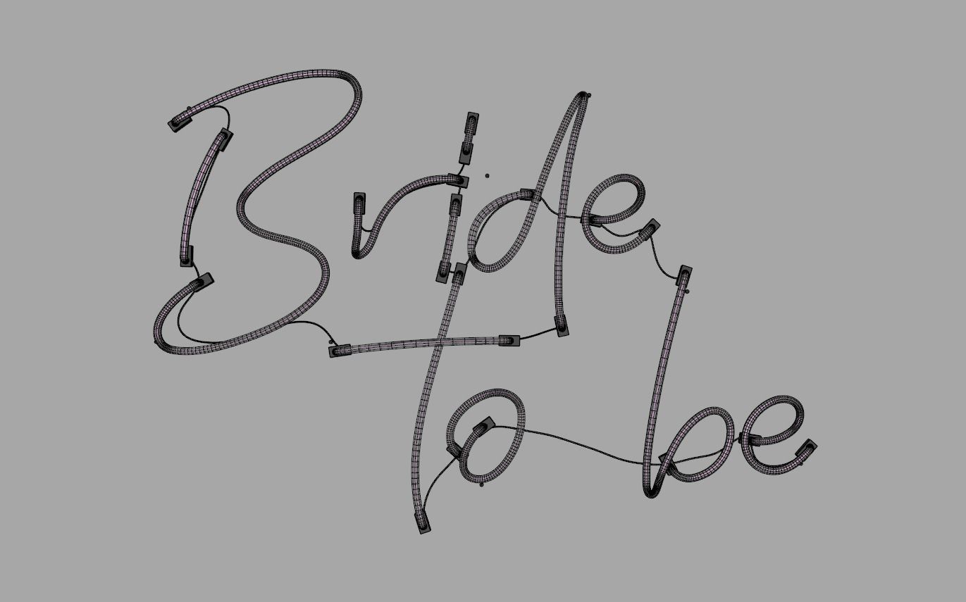 Bride To Be - Neon Sign 3D model_7