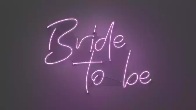 Bride To Be - Neon Sign 3D model