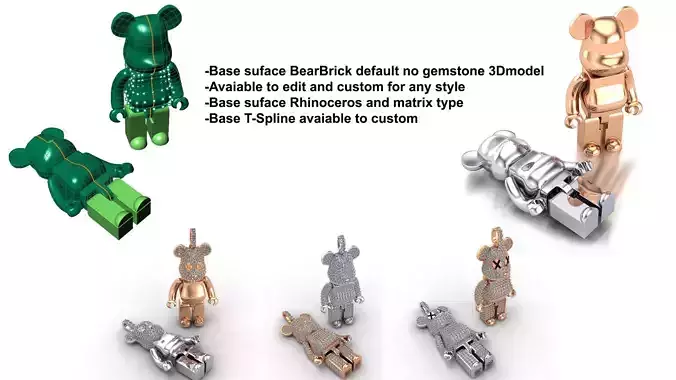 BearBrick base tspline and suface