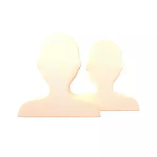 Two People Bust in Silhouette v1 003