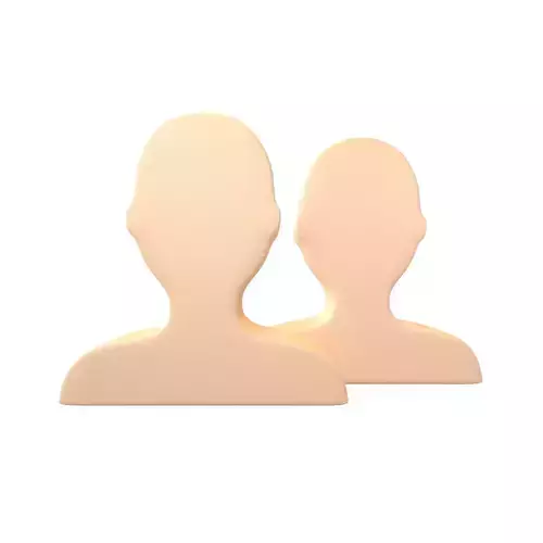 Two People Bust in Silhouette v1 004