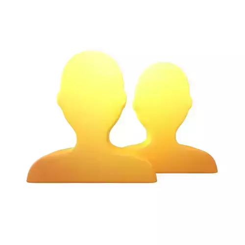 Two People Bust in Silhouette v1 008