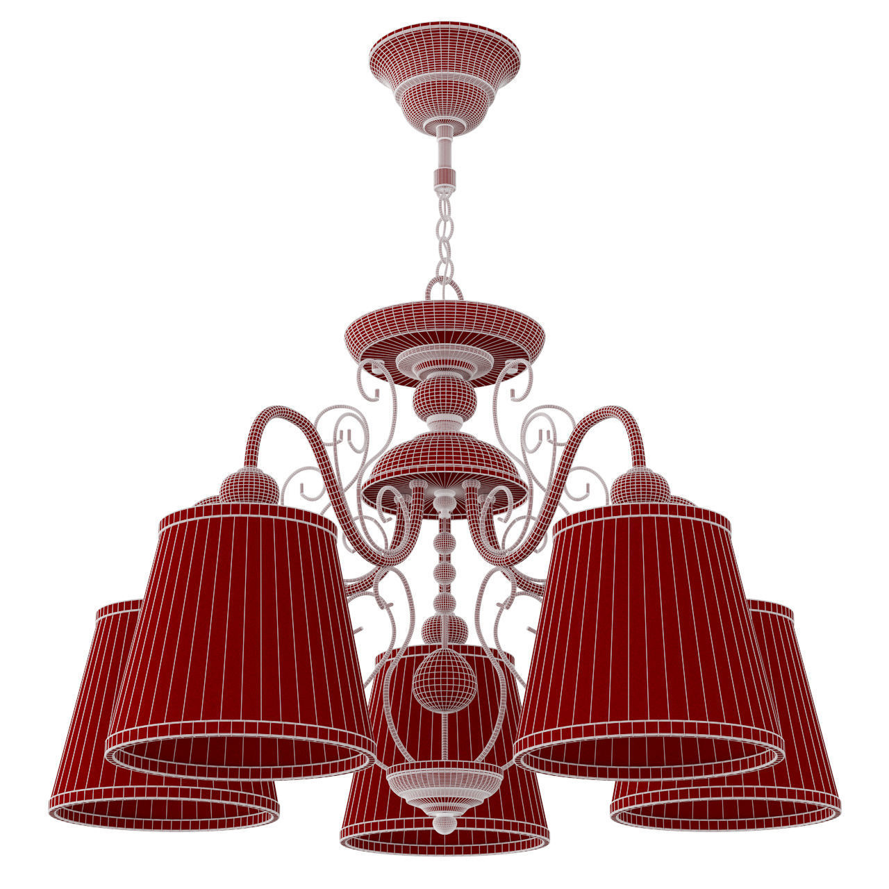 Pendant chandelier Driana 3D model_1