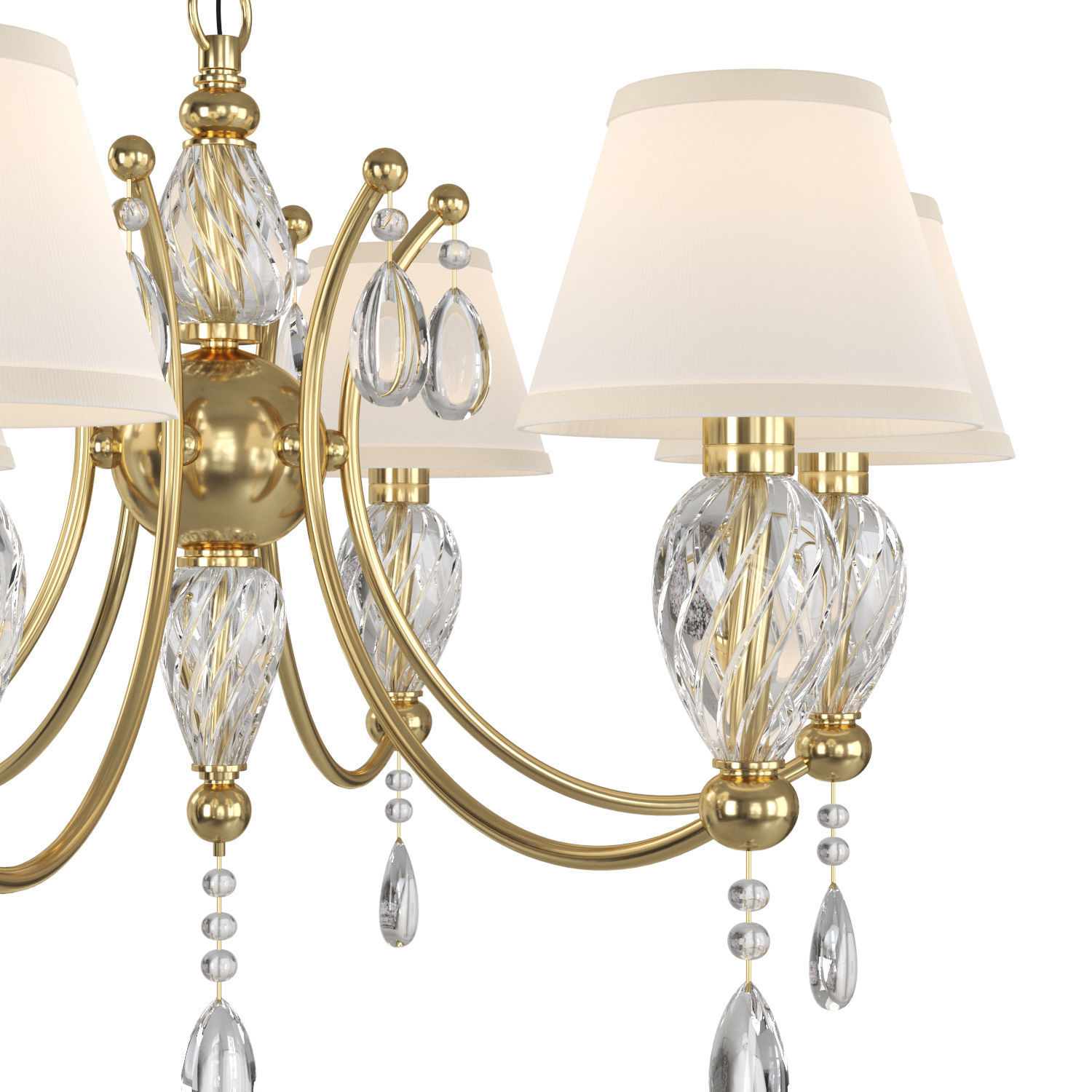 Murano pendant chandelier 3D model_1