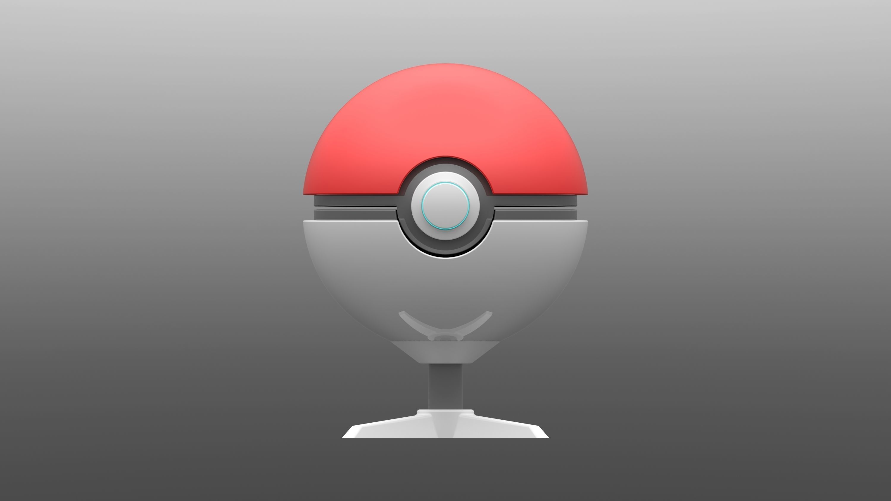 POKEBALL and STAND 3D print model_2