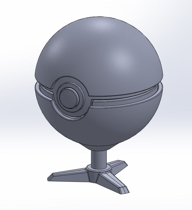 POKEBALL and STAND 3D print model_5