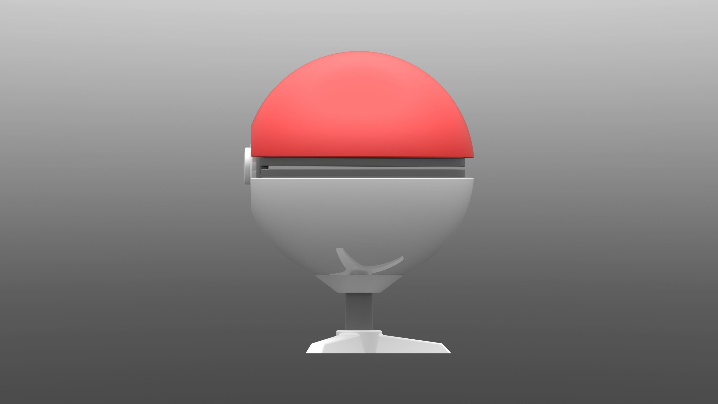 POKEBALL and STAND 3D print model_3