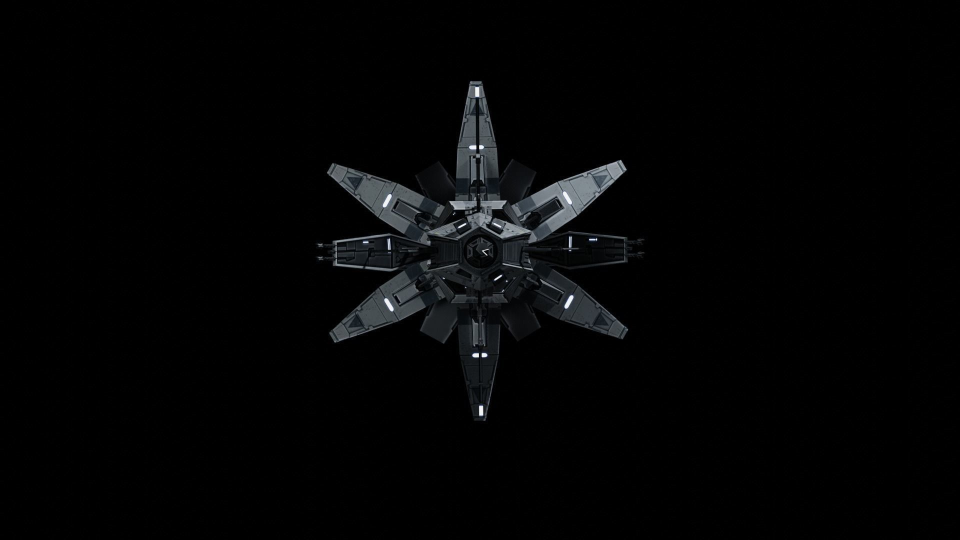Deep Space Communications Spire Game Asset 3D model_5