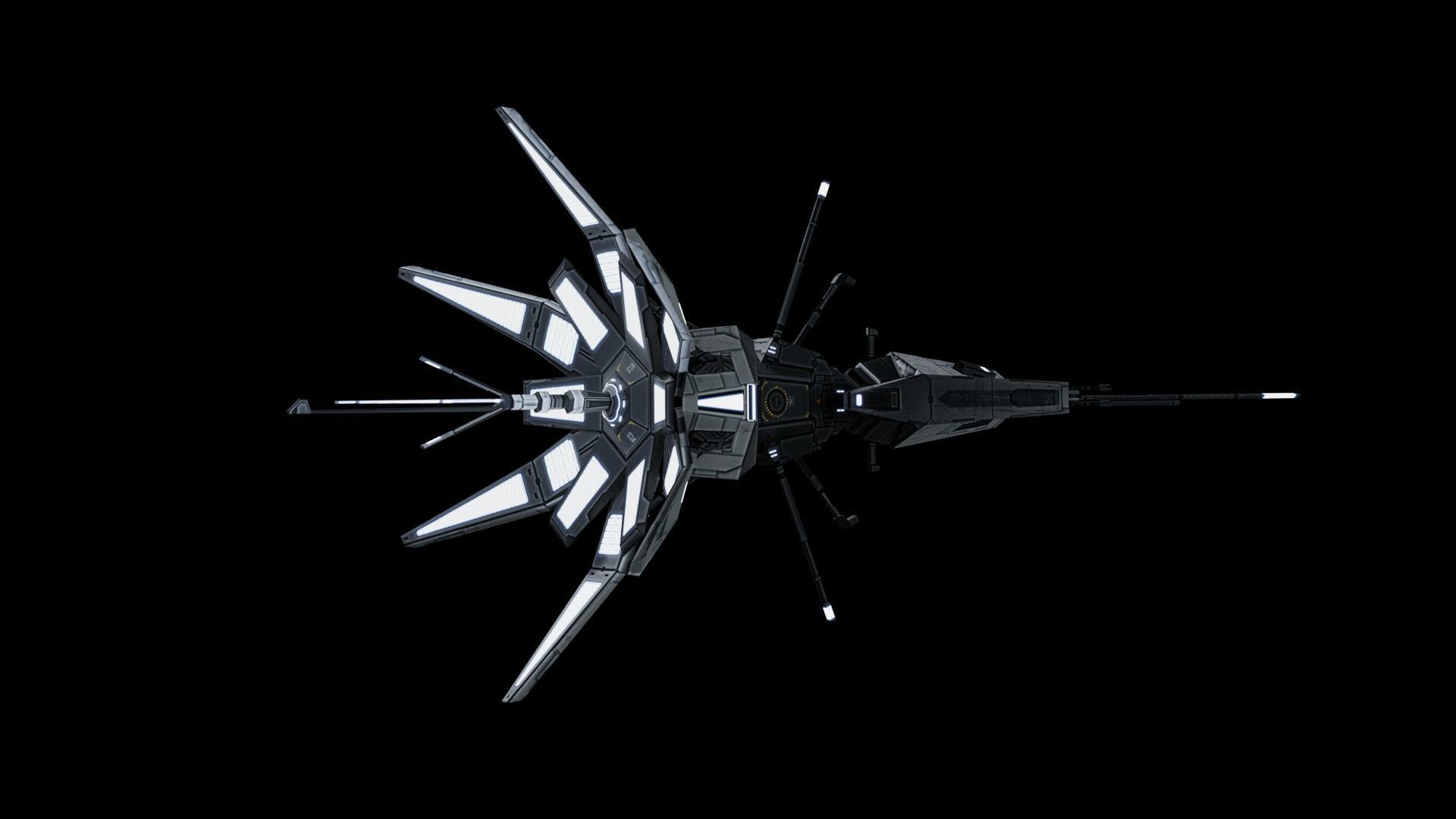Deep Space Communications Spire Game Asset 3D model_1