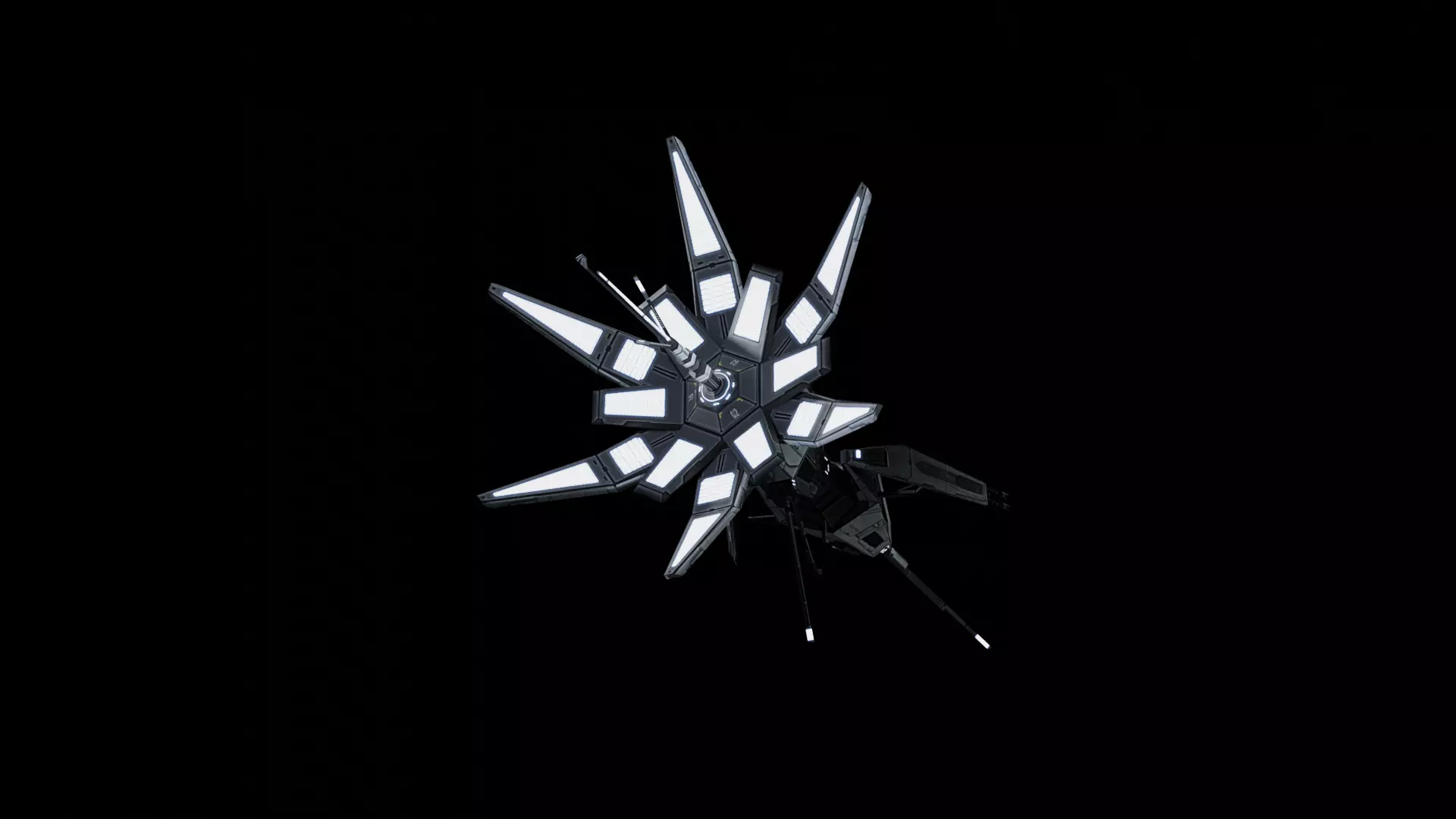 Deep Space Communications Spire Game Asset 3D model_0