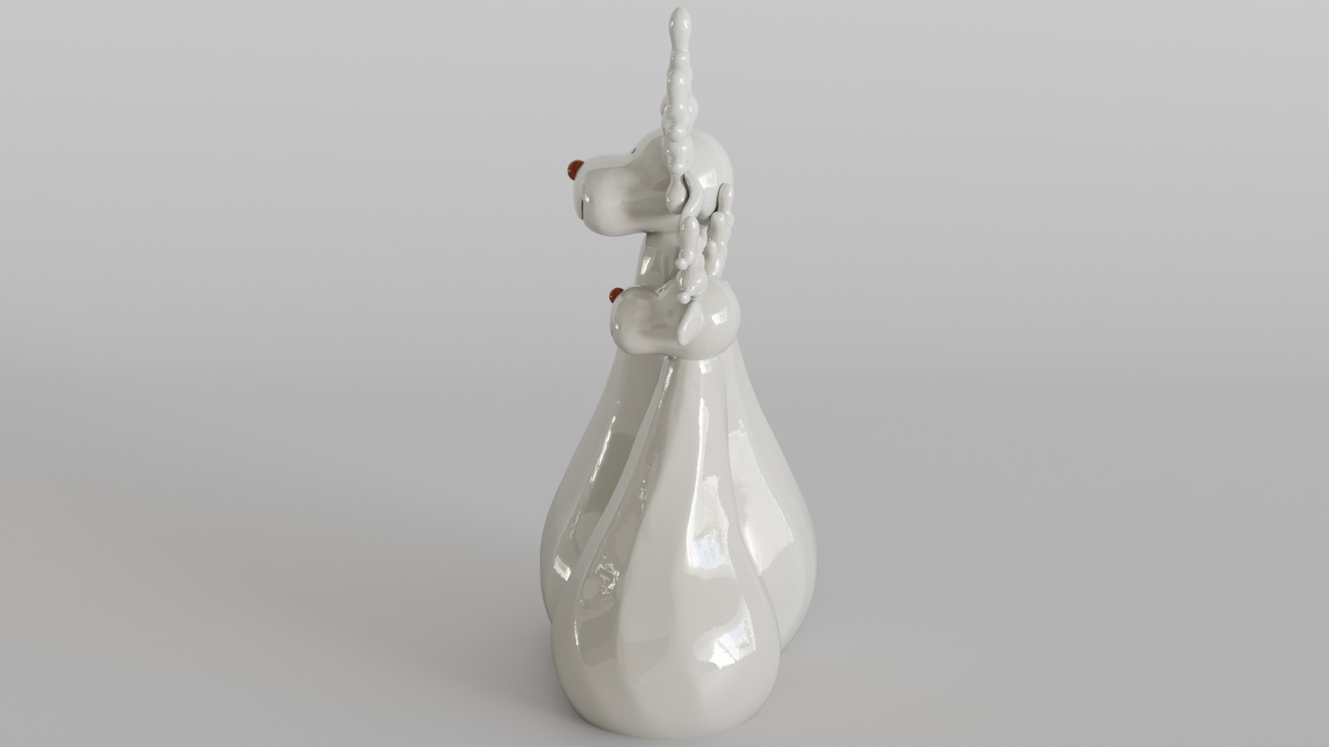 Charming Minimalist Reindeer Couple Sculpture 3D print model_6