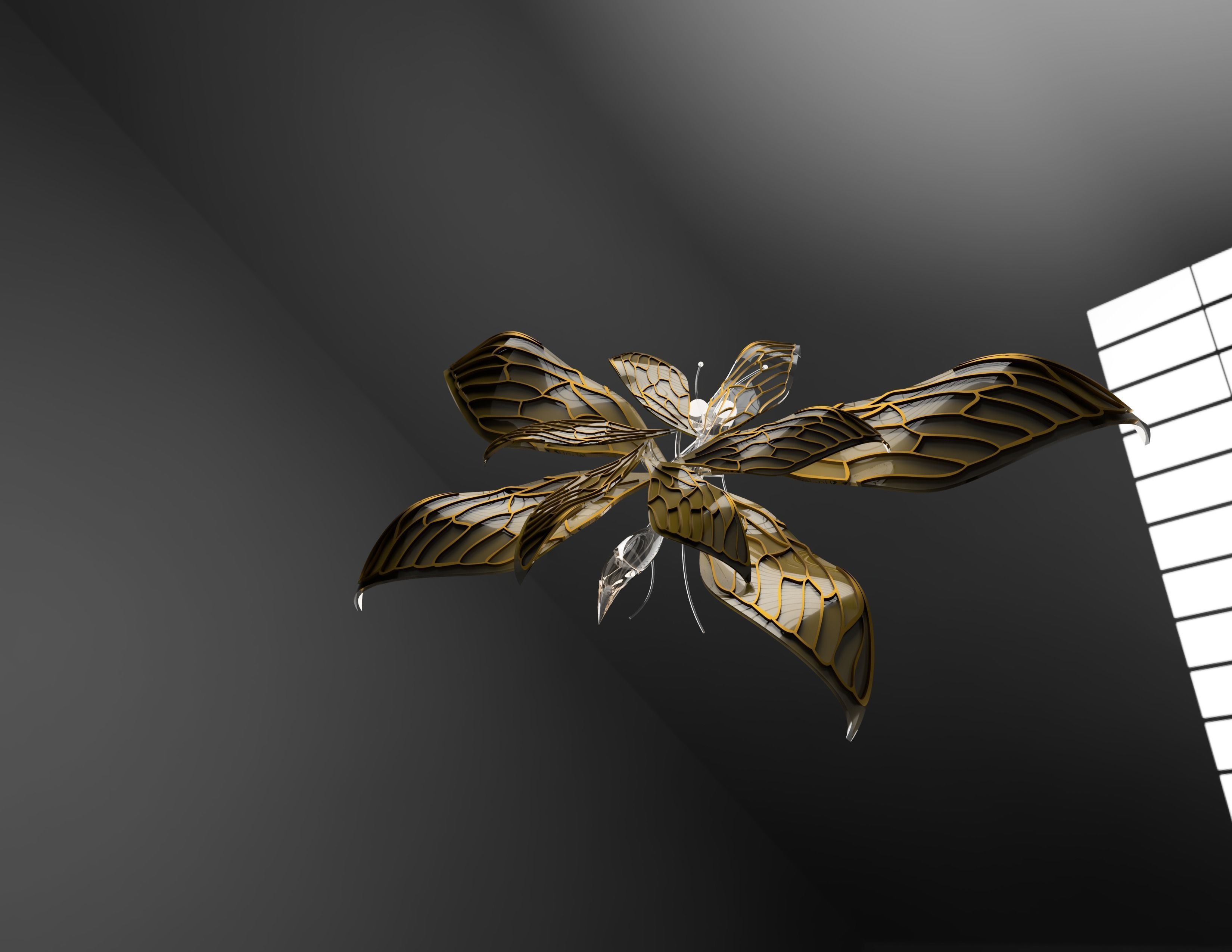 BUTTERFLY flying 3D model_3