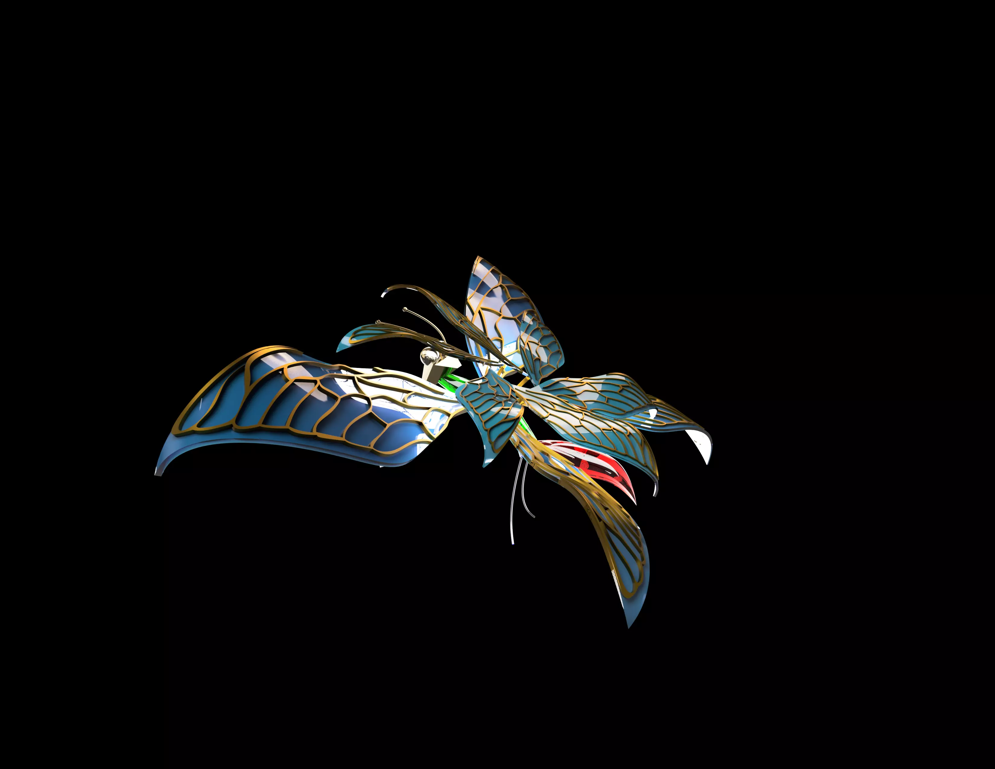 BUTTERFLY flying 3D model_0