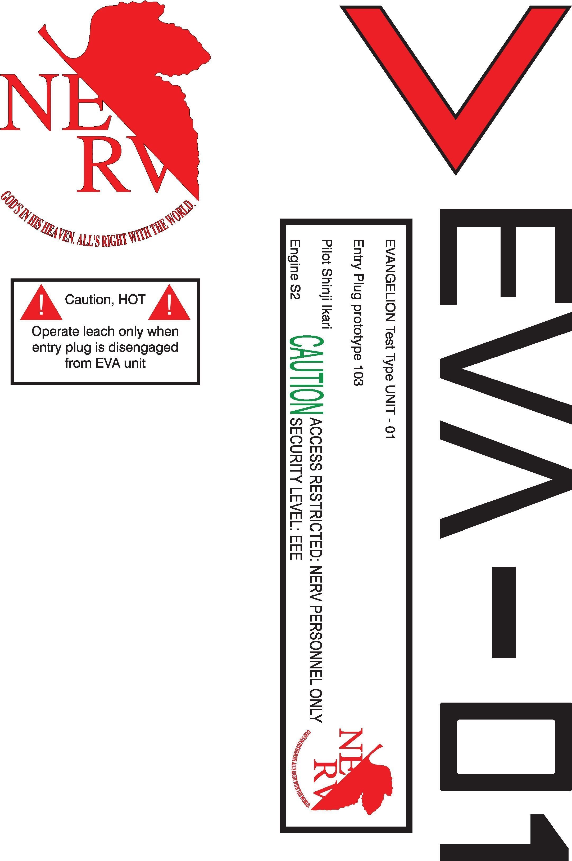 EVANGELION Entryplug with Unit-01 decals 3D print model_3